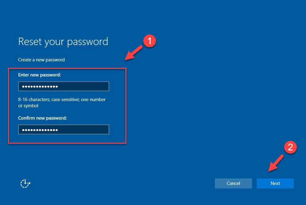 Как сбросить забытый пароль учетной записи в windows 10