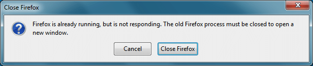 Application already running. It seems like utorrent is already Running but not responding. @Fire_Fox_Run. Error Firefox.