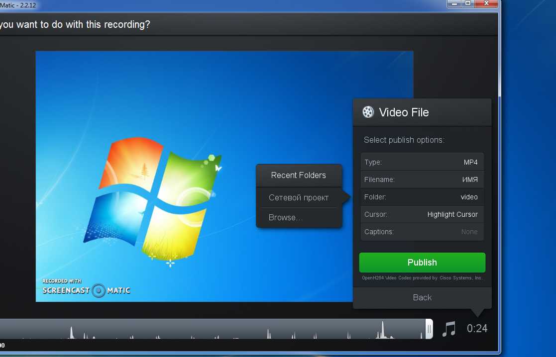 Free screen video recorder для windows