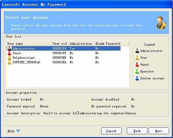 Восстановление пароля windows 8 с помощью lazesoft recover my password