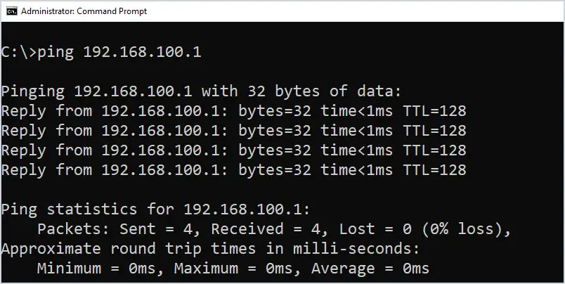 Ping system error