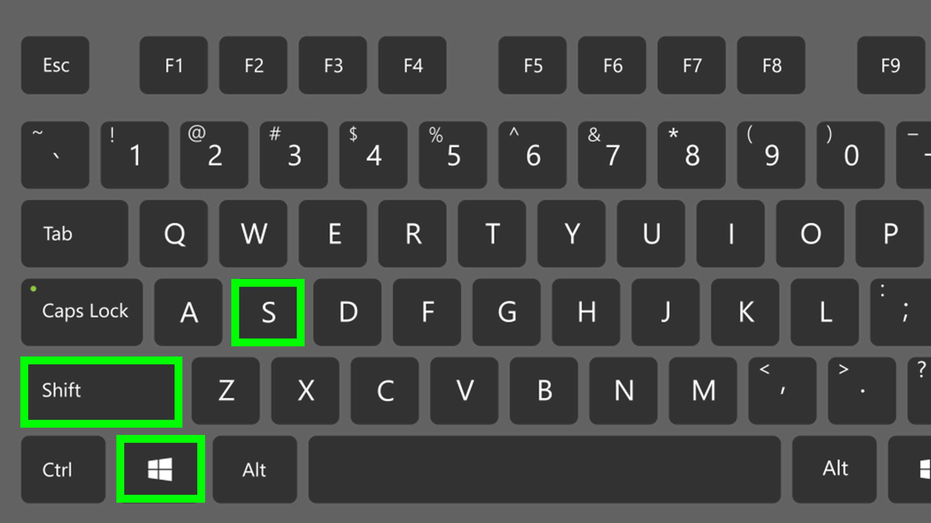 Комбинация клавиш вырезать изображение с экрана