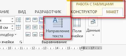 Как развернуть текст в таблице вертикально