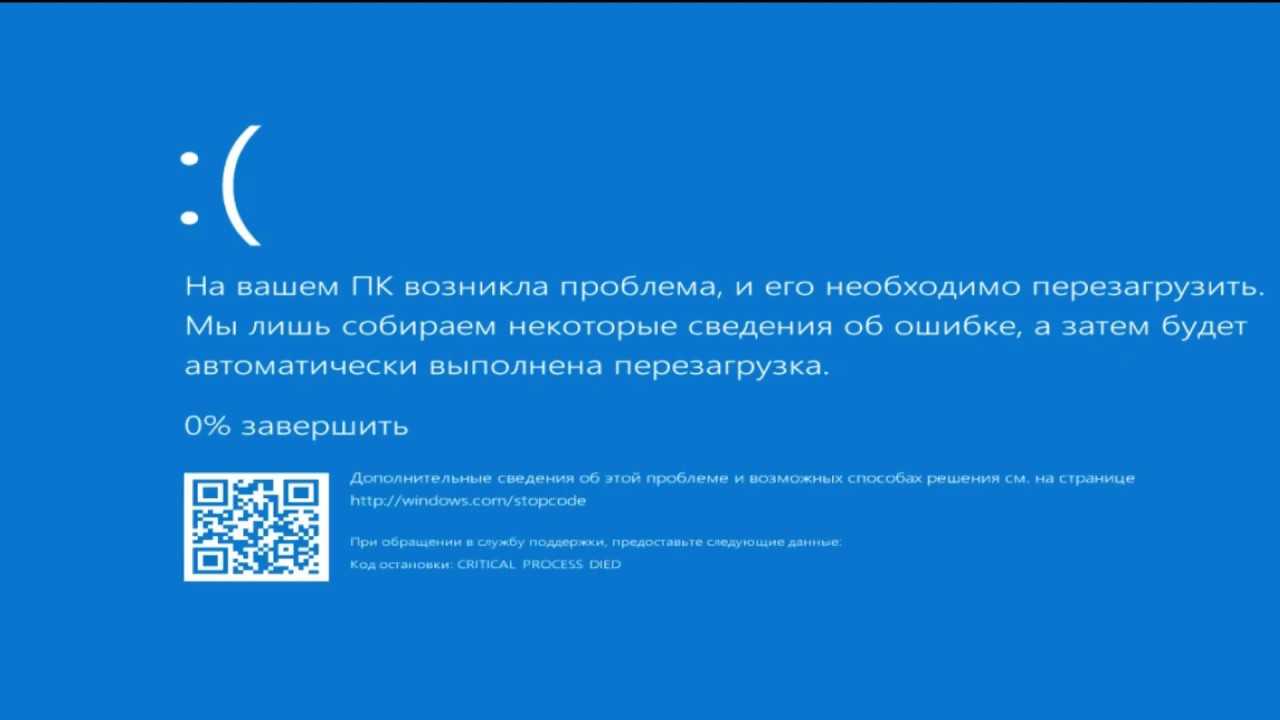 Синий экран при включении компьютера (ноутбука) без надписей