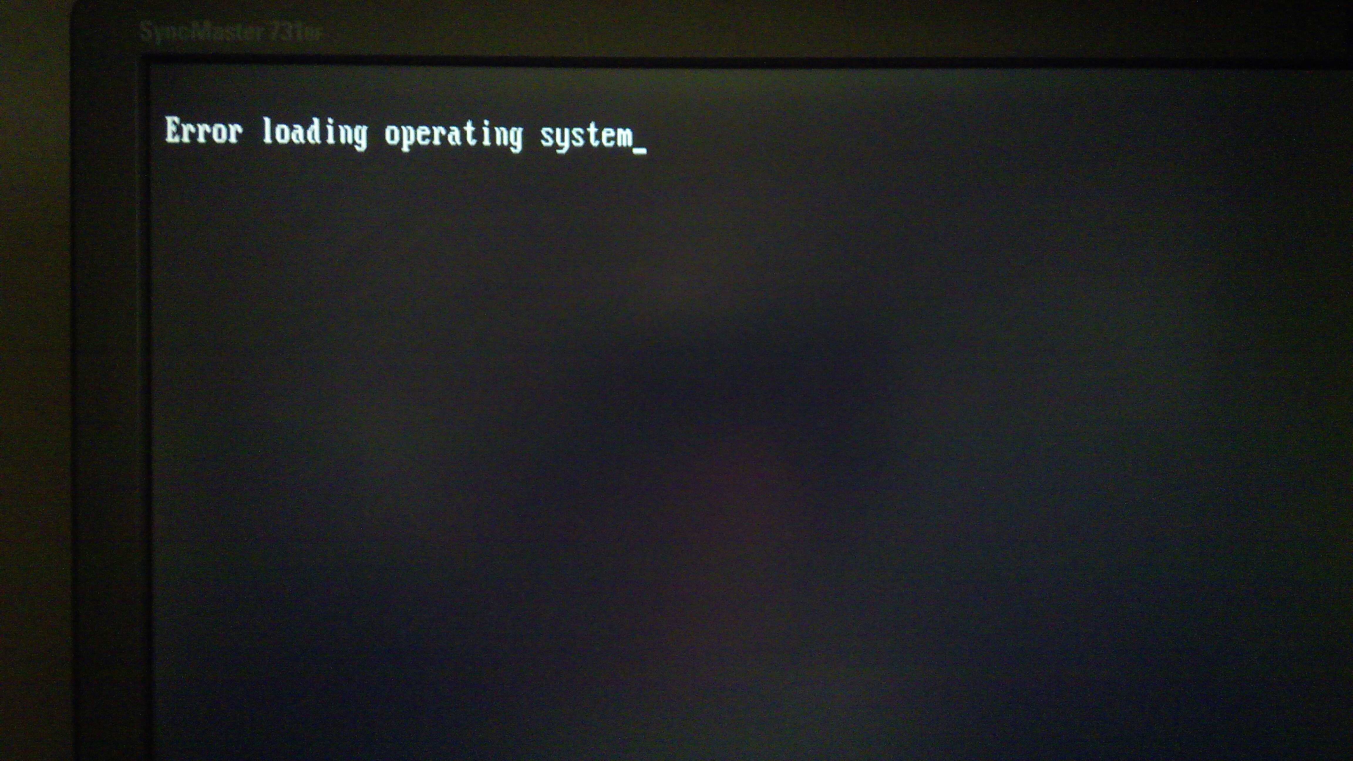 Error loading operating