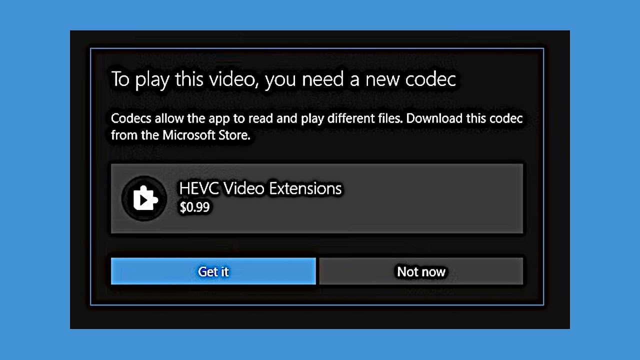Расширение и формат кодека hevc для ос windows 10, как установить и чем открыть